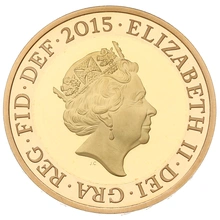 2015 £2 Two Pound Proof Gold Coin Definative Britannia Boxed