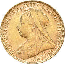 1899 Gold Sovereign - Victoria Old Head - P