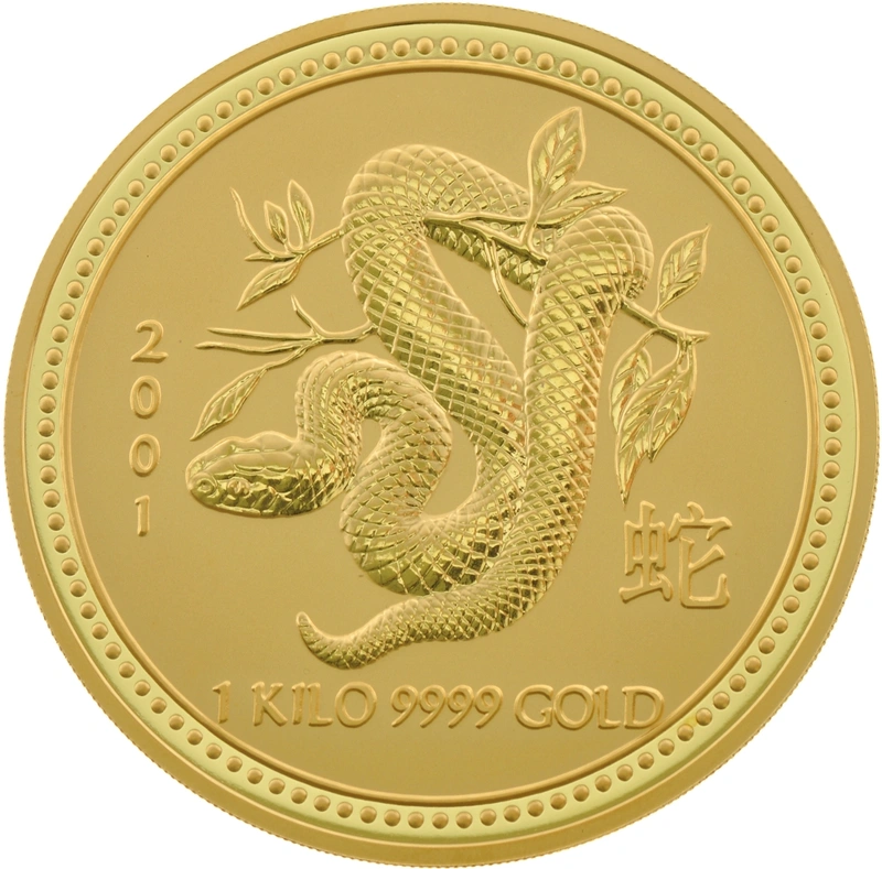 1kg Gold Australian Year of the Snake 2001