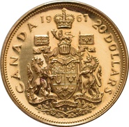 Canadian $20 Independence Centenary 1967 Gold Coin