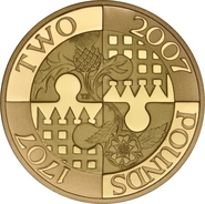2007 £2 Two Pound Proof Gold Coin: Act of Union
