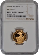 1988 Proof 1/4oz Gold Britannia Coin NGC PF70