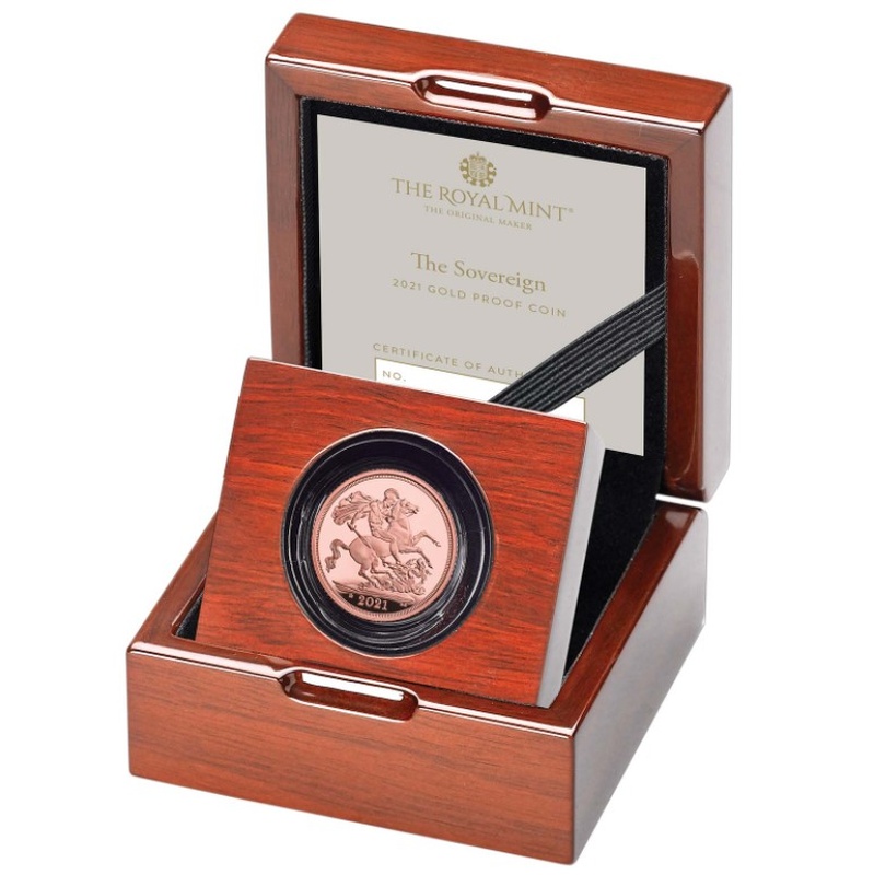 Gold Proof 2021 Sovereign Boxed