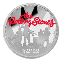 2022 1oz Music Legends - The Rolling Stones Proof Silver Coin Boxed