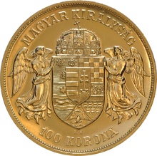 Gold Hungarian 100 Koronas