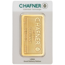 C. Hafner 100 Gram Gold Minted Bar