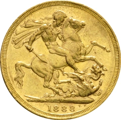 1888 Gold Sovereign Coin Queen Victoria Jubilee Head Melbourne