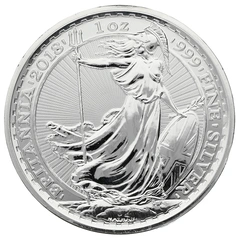 2018 1oz Silver Britannia Coin Dog Privy Edge