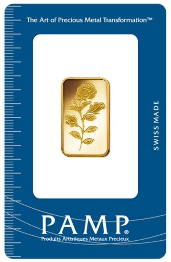 PAMP Rosa 10 Gram Gold Bar Minted