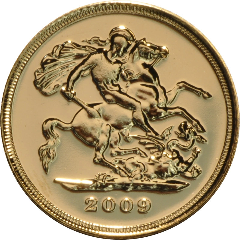 2009 Gold Half Sovereign Elizabeth II Fourth Head