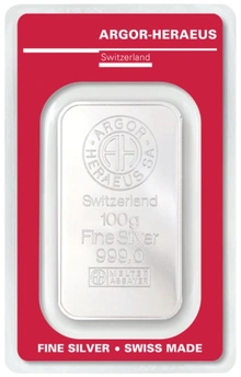 100g Silver Bar Argor-Heraeus