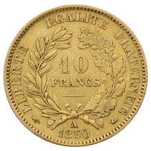 10 French Francs Gold Coin Ceres