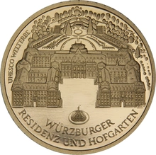 Proof German 100 Euro Gold Coin 2010 UNESCO Welterbe Wurzburger Residenz und Hofgarten Boxed