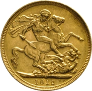 1912 Gold Sovereign - King George V - S