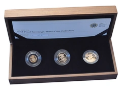 2010 Proof Gold Sovereign 3 Coin Standard Set Boxed
