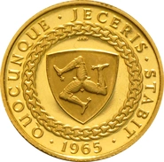 23.5ct 1965 Isle of Man Gold Sovereign Coin Bicentenary of the Revestment Act