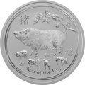 2019 2oz Australian Lunar Year of the Pig Silver Coin