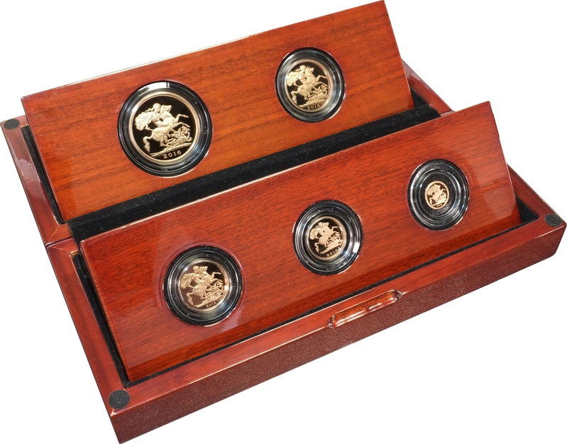 2016 Gold Proof Sovereign Five Coin Set - Butler Effigy Boxed