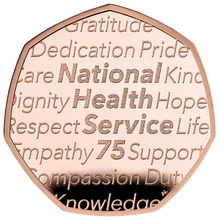 2023 Fifty Pence 50p Gold 75 Years of the NHS Proof Coin Boxed