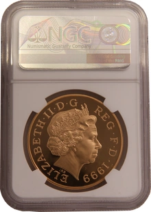 1999 - Gold £5 Proof Crown, Diana Princess of Wales Memorial NGC PF68
