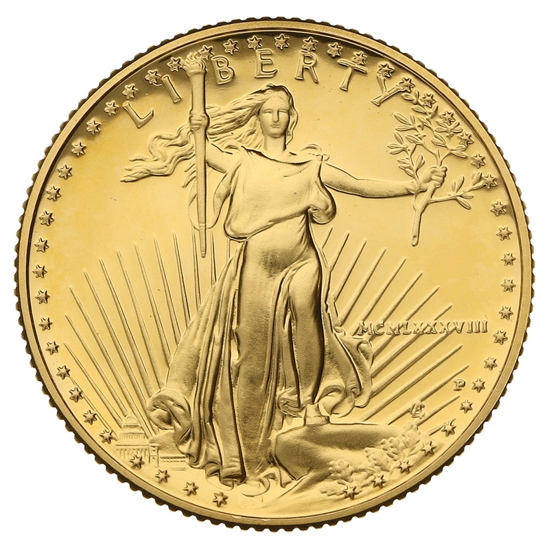 1988 Proof Quarter Ounce Eagle Gold Coin MCMLXXXVIII