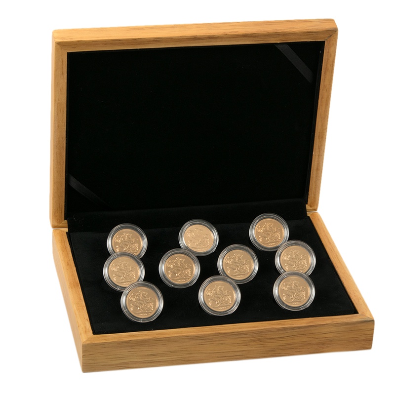Ten 2020 Sovereign Gold Coin in Gift Box
