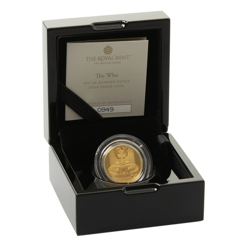 2021 1/4oz Music Legends - The Who Proof Gold Coin Boxed