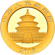 2018 1g Gold Chinese Panda Coin