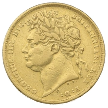 1822 Gold Sovereign - George IV Laureate Head