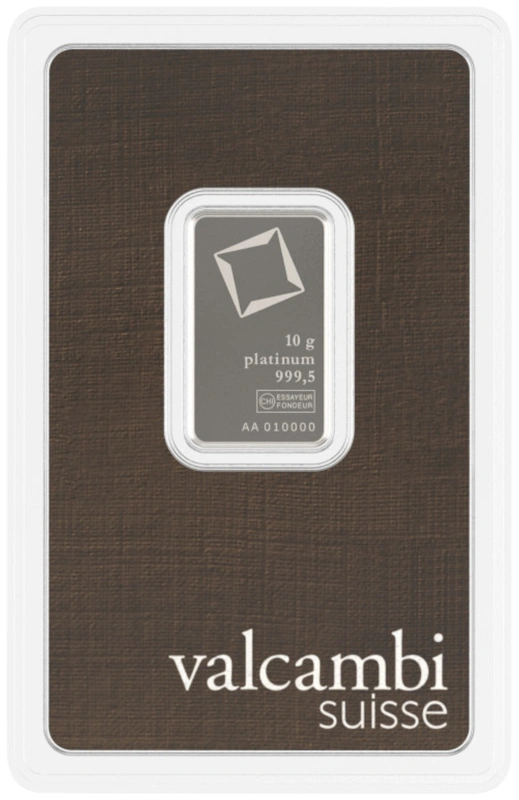 10g Platinum Bar Valcambi Minted - 889,53 €