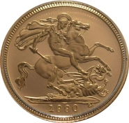 1990 Gold Half Sovereign Elizabeth II third Head - Proof no box