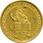 2016 1/4oz Lion of England Gold Coin Queen's Beasts