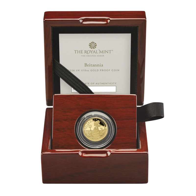 2026 Britannia UK Gold 1/10 oz Proof Coin