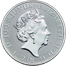 Boxed 1oz Platinum Coin, The Red Dragon - Queen's Beast