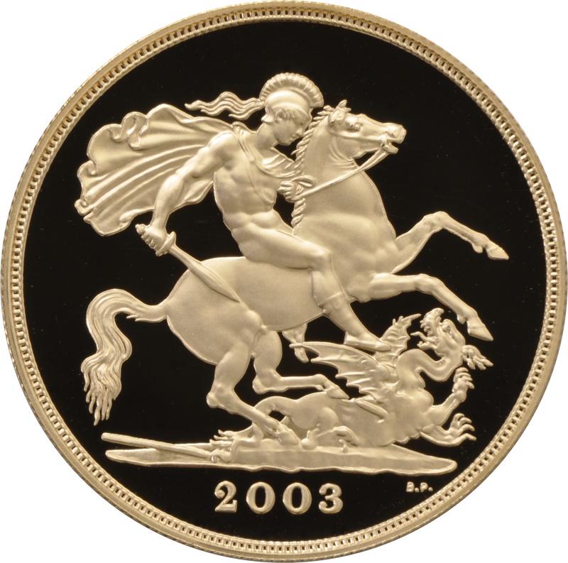 2003 - Gold £5 Proof Coin (Quintuple Sovereign)