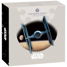 2024 50p TIE Fighter Star Wars Proof Silver Coin Boxed