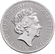 2022 1oz Platinum White Greyhound of Richmond - Queen's Beast Coin
