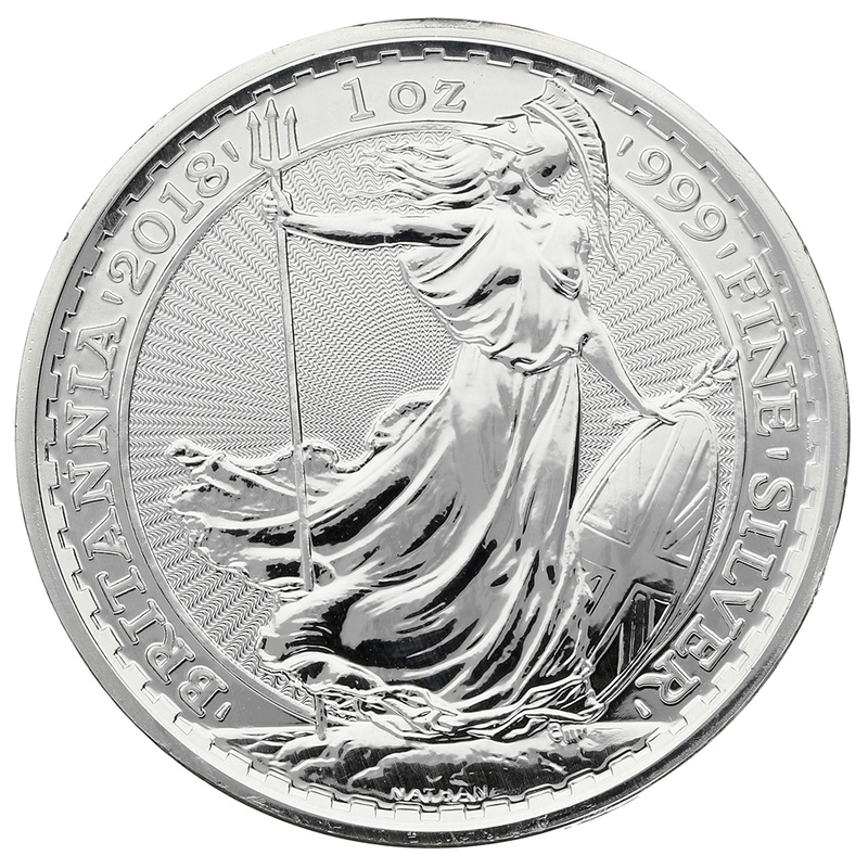 2018 1oz Dog Privy Edge British Britannia Silver Coin