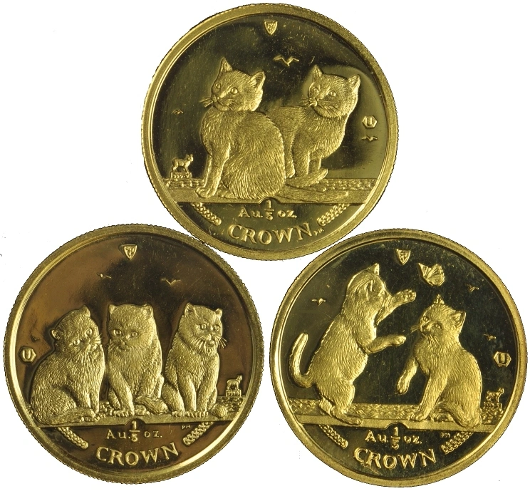 1/5oz Isle of Man Manx Cats Gold Coin