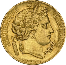 1849 20 French Francs - Ceres - A NGC AU53