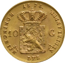 10 Guilders Netherlands Willem III 1875 - 1889
