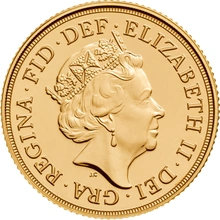 2017 Gold Sovereign Coin Elizabeth II Fifth Head