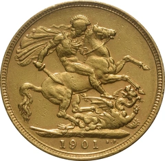 1901 Gold Sovereign Coin Queen Victoria Old Head Sydney