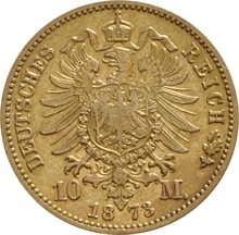 10 Mark German Willem I 1872-1880