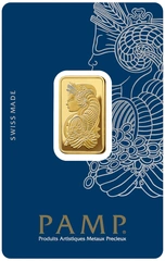 10g Gold Bar PAMP Lady Fortuna Minted