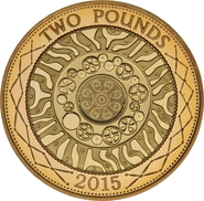 2015 £2 Two Pound Proof Gold Coin (Double Sovereign) Technologies Fourth Portrait