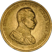 20 Mark German - Willhelm II 1913-1915