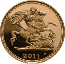 2011 Gold Half Sovereign Elizabeth II Fourth Head - Proof no box