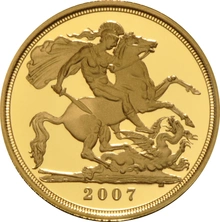 2007 Gold Half Sovereign Elizabeth II Fourth Head - Proof no box