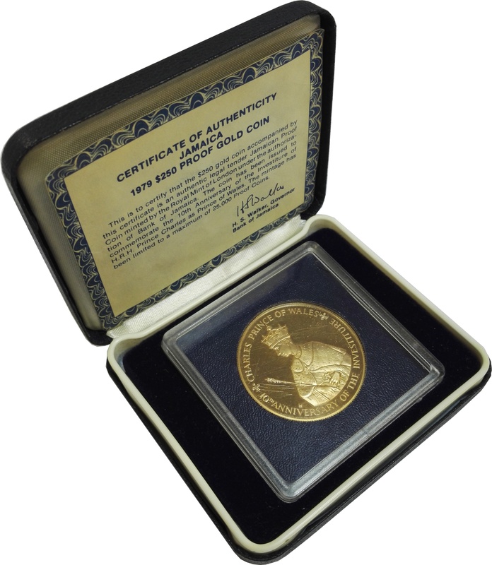 Jamaica 1979 $250 Proof Gold Coin 
